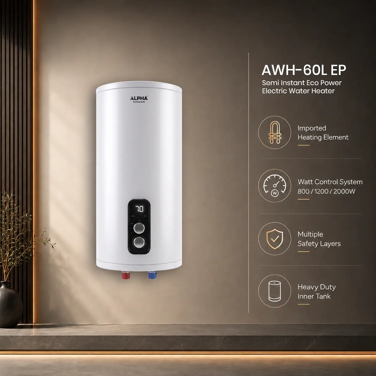 AWH-60L EP Eco Power Electric Water Heater