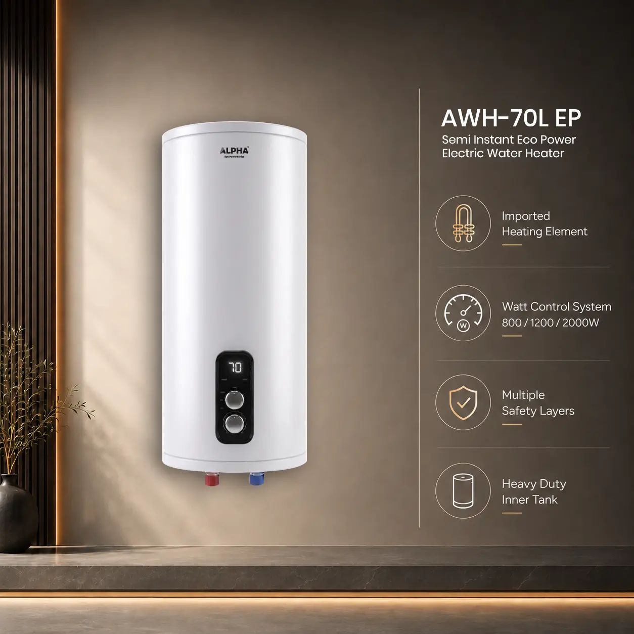 AWH-70L EP Eco Power Electric Water Heater